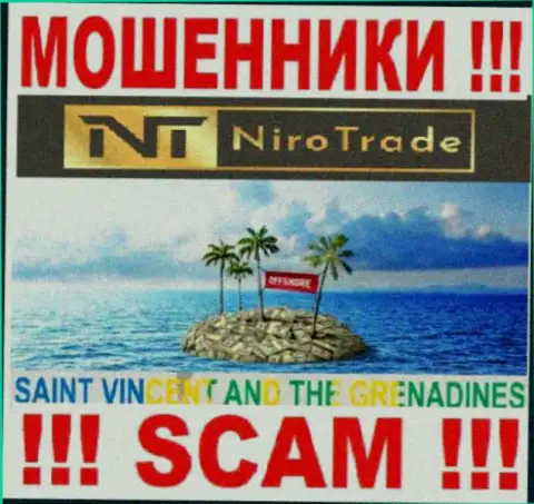 NiroTrade Com осели на территории Сент-Винсент и Гренадины и безнаказанно прикарманивают денежные средства