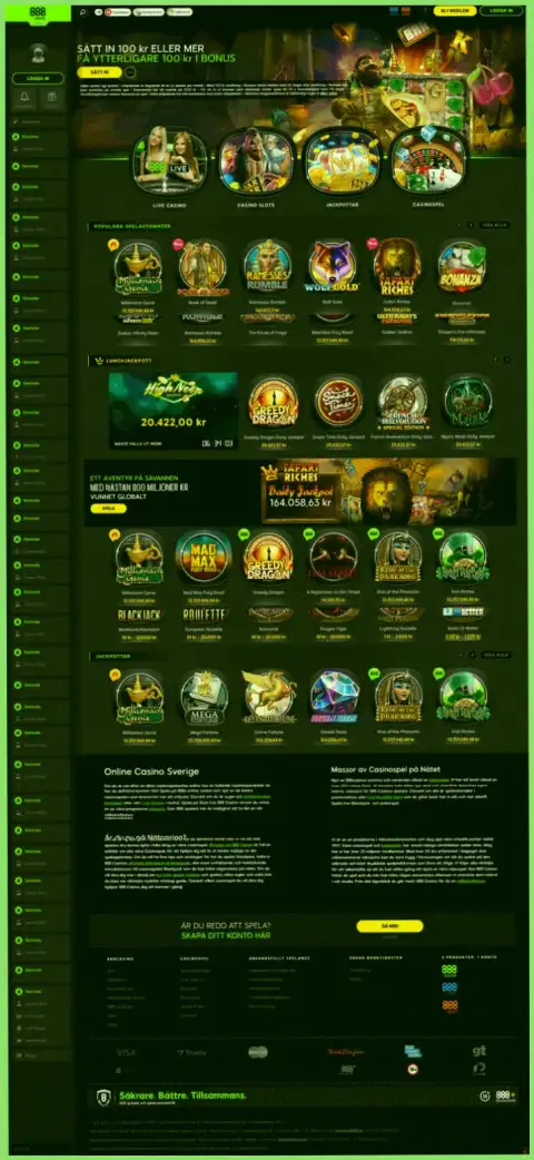 Ложь на страничках онлайн-сервиса мошенников 888 Casino