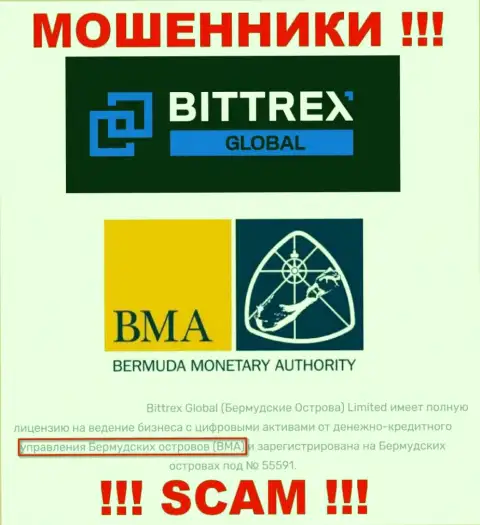 И организация Bittrex Com и ее регулирующий орган: Bermuda Monetary Authority (BMA), являются мошенниками