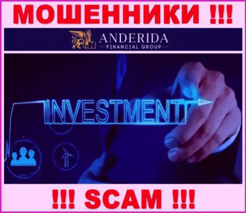 Anderida Group жульничают, оказывая противозаконные услуги в области Инвестиции