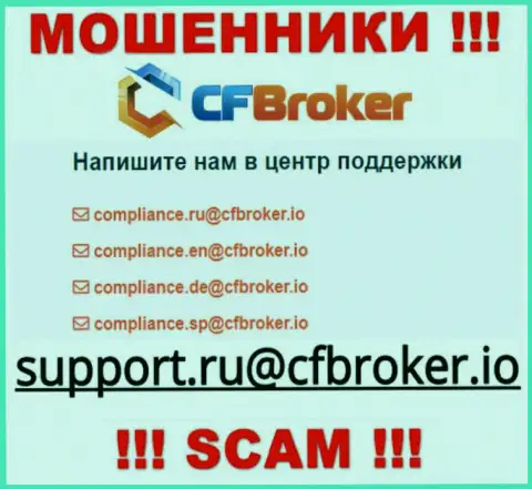 На информационном портале мошенников CFBroker расположен данный адрес электронной почты, куда писать письма не стоит !!!