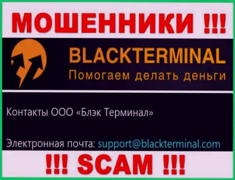 Крайне рискованно переписываться с internet мошенниками Black Terminal, даже через их адрес электронной почты - обманщики