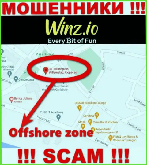 Winz имеют оффшорную регистрацию: Curaçao - будьте очень внимательны, мошенники