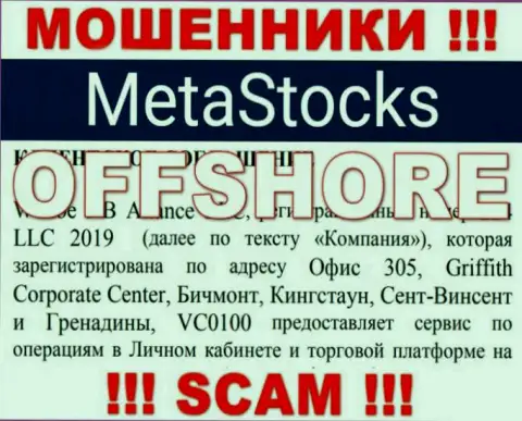 Компания MetaStocks прикарманивает денежные средства клиентов, зарегистрировавшись в оффшорной зоне - Saint Vincent and the Grenadines