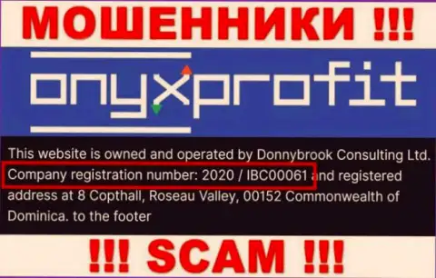 Рег. номер, который принадлежит организации Donnybrook Consulting Ltd - 2020 / IBC00061