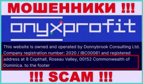 8 Copthall, Roseau Valley, 00152 Commonwealth of Dominica - это оффшорный юридический адрес Donnybrook Consulting Ltd, оттуда ВОРЫ оставляют без денег людей