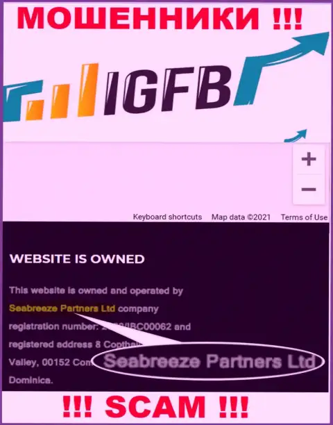 Seabreeze Partners Ltd владеющее организацией IGFB