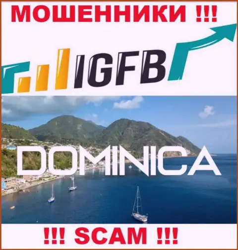 На веб-сервисе IGFB One говорится, что они зарегистрированы в офшоре на территории Commonwealth of Dominica