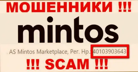 Рег. номер Mintos, который мошенники разместили у себя на интернет-странице: 4010390364