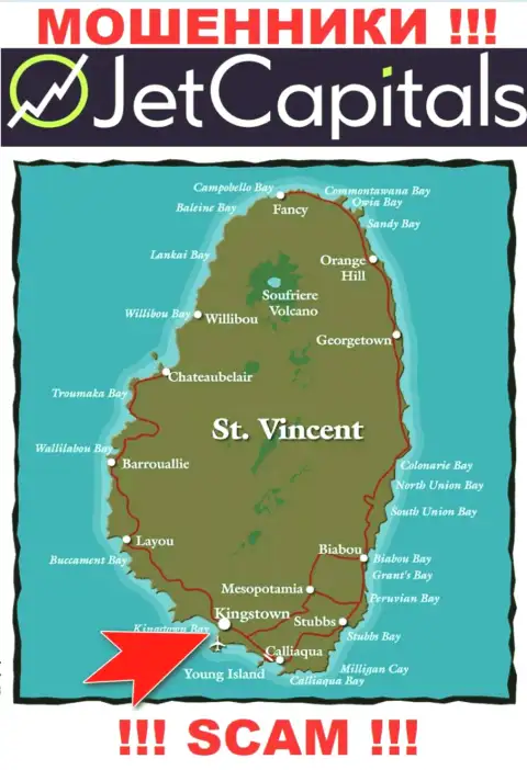 Kingstown, St Vincent and the Grenadines - вот здесь, в оффшоре, пустили корни интернет шулера ДжетКапиталс