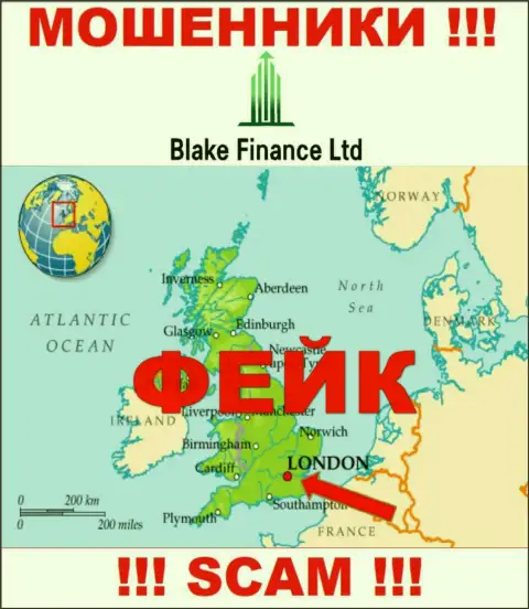 Настоящую инфу об юрисдикции Blake Finance Ltd не найти, на интернет-портале организации только лишь липовые сведения