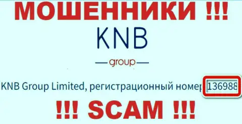 Присутствие рег. номера у KNB Group (136988) не делает данную компанию добросовестной