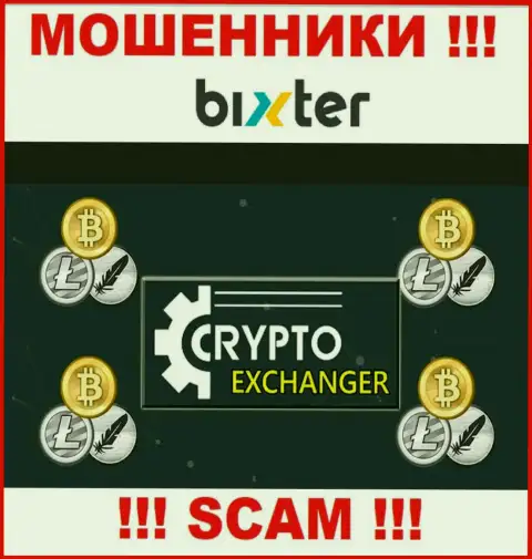 BixterOrg - это чистой воды internet мошенники, сфера деятельности которых - Крипто обменник