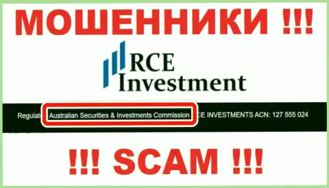 RCE Investment интернет-мошенники и их регулятор: ASIC также
