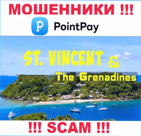 PointPay Io указали на сайте свое место регистрации - на территории Kingstown, St. Vincent and the Grenadines