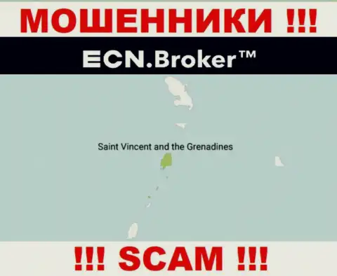 Базируясь в оффшоре, на территории St. Vincent and the Grenadines, ECN Broker беспрепятственно обманывают лохов