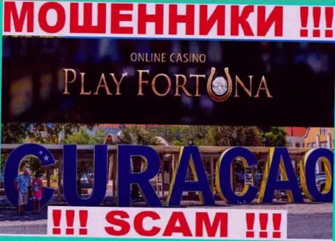 Юридическое место регистрации Play Fortuna на территории - Curacao