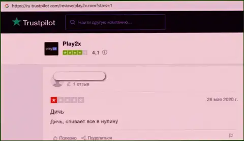 Достоверный отзыв о Плэй 2 Х - прикарманивают депозиты