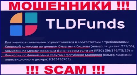 Деятельность организации TLDFunds контролируется регулятором: мошенником - CySEC