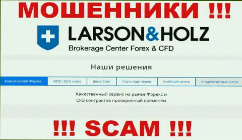 Larson Holz - это МОШЕННИКИ, прокручивают свои делишки в сфере - Forex