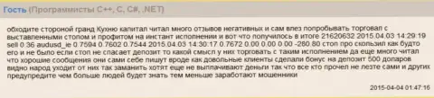 Проскальзывания в ФОРЕКС конторе Гранд Капитал Лтд также встречаются