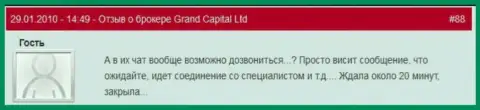 Работа технической поддержки в GrandCapital очень плохая