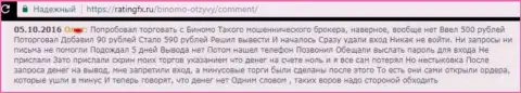 Депозиты биржевому трейдеру в Биномо отдавать не собираются - ШУЛЕРА !!!