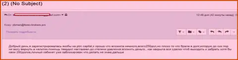 Очередной слив в PBNCapitall Com на сумму в 250 долларов