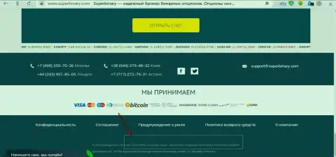 Адрес юр. конторы форекс дилера Супер Бинари