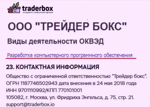 Трейдер Бокс сбивают с толку клиентов, именуя себя создателями ПО